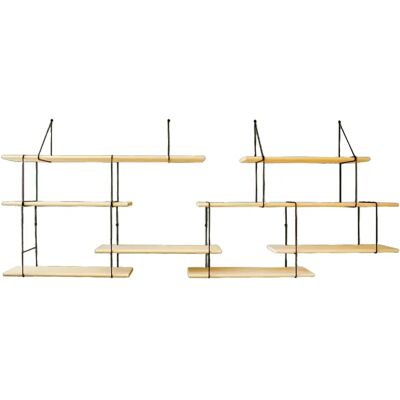 Étagère murale Studio Hausen Duo link shelf Noir - Publicité Étagère murale Studio Hausen Duo link shelf Noir - Publicité