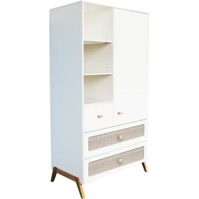 Armoire en rotin Théo Bébé Marelia Blanc - Publicité Armoire en rotin Théo Bébé Marelia Blanc - Publicité