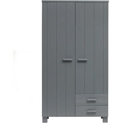 Armoire pin Woood Dennis Gris - Publicité Armoire pin Woood Dennis Gris - Publicité