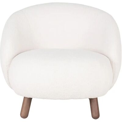 House Nordic Fauteuil en fausse peau de mouton blanc - Mobilier de salon - Publicité House Nordic Fauteuil en fausse peau de mouton blanc - Mobilier de salon - Publicité