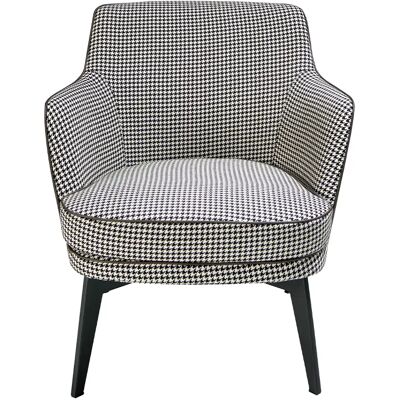 Fauteuil en tissu pied-de-poule Angel Cerdà Noir - Publicité Fauteuil en tissu pied-de-poule Angel Cerdà Noir - Publicité