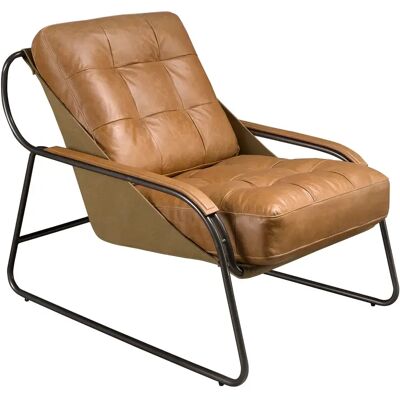 Fauteuil en cuir Angel Cerdà Marron - Publicité Fauteuil en cuir Angel Cerdà Marron - Publicité