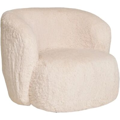 Fauteuil de salon House Nordic Setubal Blanc - Publicité Fauteuil de salon House Nordic Setubal Blanc - Publicité