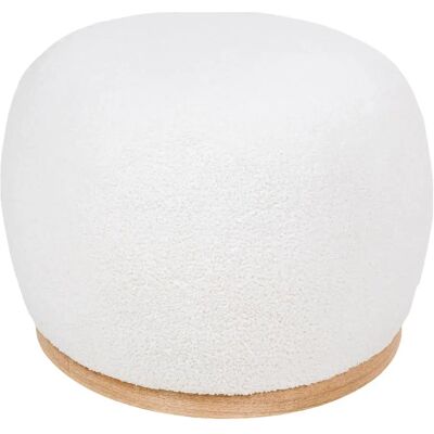 House Nordic Manhattan - Pouf ovale en tissu bouclette - Blanc - Pouf, 54,5x88,5x36 cm - Publicité House Nordic Manhattan - Pouf ovale en tissu bouclette - Blanc - Pouf, 54,5x88,5x36 cm - Publicité