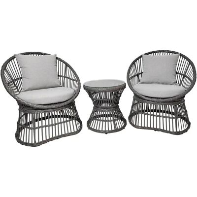 Fauteuil et table de salon House Nordic Natal Gris - Publicité Fauteuil et table de salon House Nordic Natal Gris - Publicité
