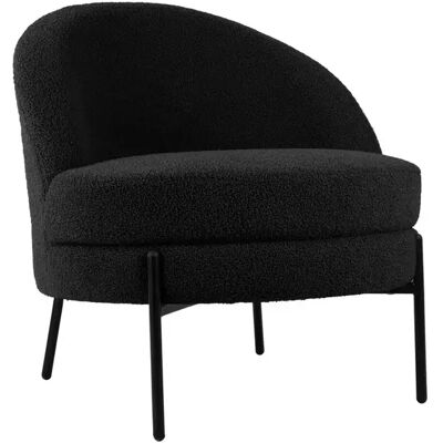 Fauteuil Leitmotiv Noble Teddy Curl Noir - Publicité Fauteuil Leitmotiv Noble Teddy Curl Noir - Publicité