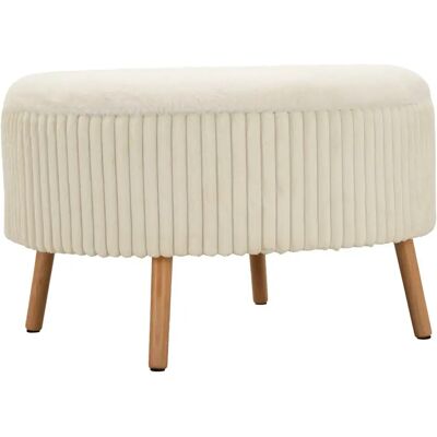 Pouf grand Mauro Ferretti Goteborg Blanc - Publicité Pouf grand Mauro Ferretti Goteborg Blanc - Publicité