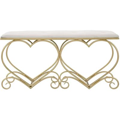 Banc Mauro Ferretti Heart Doré - Publicité Banc Mauro Ferretti Heart Doré - Publicité