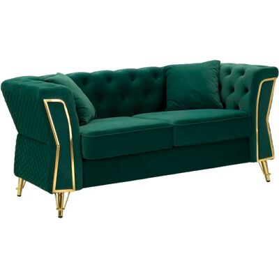 Canapé avec coussin Mauro Ferretti Emy Vert - Publicité Canapé avec coussin Mauro Ferretti Emy Vert - Publicité
