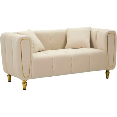 Canapé avec coussin Mauro Ferretti Alma Beige - Publicité Canapé avec coussin Mauro Ferretti Alma Beige - Publicité