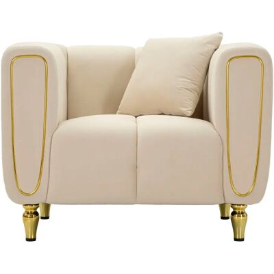 Fauteuil Mauro Ferretti Alma Beige - Publicité Fauteuil Mauro Ferretti Alma Beige - Publicité