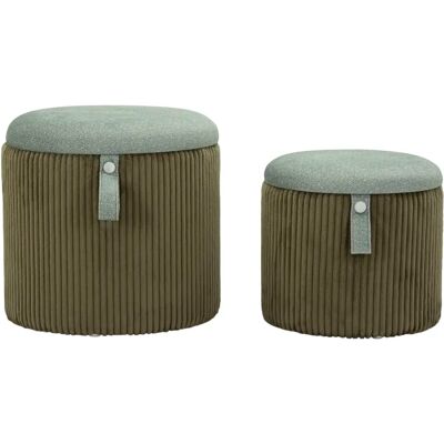 Pouf avec rangement Mauro Ferretti Bolzano (x2) Vert - Publicité Pouf avec rangement Mauro Ferretti Bolzano (x2) Vert - Publicité