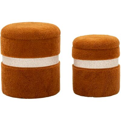 Pouf avec rangement Mauro Ferretti Saint-Moritz (x2) Marron - Publicité Pouf avec rangement Mauro Ferretti Saint-Moritz (x2) Marron - Publicité