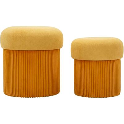 Pouf avec rangement Mauro Ferretti Aspen (x2) Orange - Publicité Pouf avec rangement Mauro Ferretti Aspen (x2) Orange - Publicité
