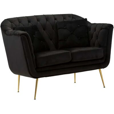 Canapé avec coussin Mauro Ferretti Budapest Noir - Publicité Canapé avec coussin Mauro Ferretti Budapest Noir - Publicité