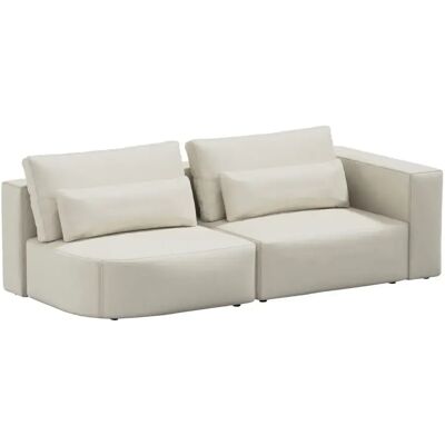 Canapé 2 places avec arrondi Sit Sit Ripose Beige - Publicité Canapé 2 places avec arrondi Sit Sit Ripose Beige - Publicité