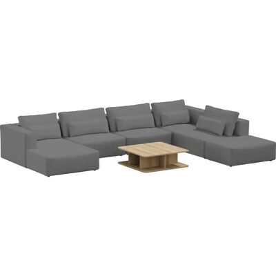 Canapé module d'angle avec banc Sit Sit Ripose Gris - Publicité Canapé module d'angle avec banc Sit Sit Ripose Gris - Publicité