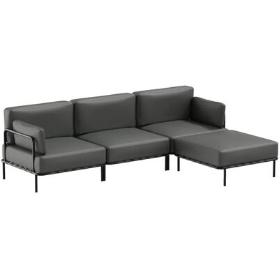 Canapé 3 places + pouf Sit Sit Salve Gris - Publicité Canapé 3 places + pouf Sit Sit Salve Gris - Publicité