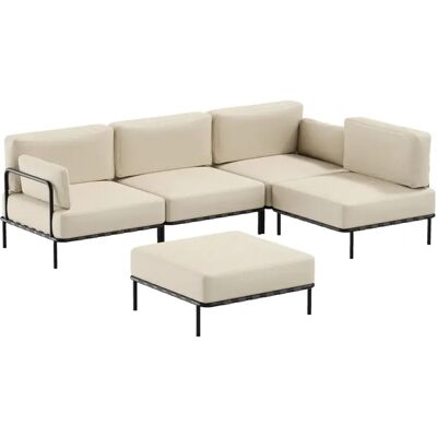 Canapé 3 places + single et pouf module Sit Sit Salve Beige - Publicité Canapé 3 places + single et pouf module Sit Sit Salve Beige - Publicité