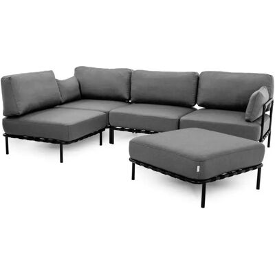 Canapé 3 places + single et pouf module Sit Sit Salve Gris - Publicité Canapé 3 places + single et pouf module Sit Sit Salve Gris - Publicité