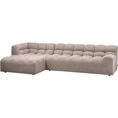 Chaise longue gauche tissu tisse mélange Woood Allure Marron - Publicité Chaise longue gauche tissu tisse mélange Woood Allure Marron - Publicité