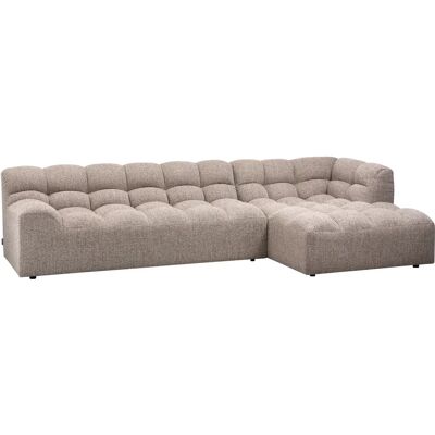 Chaise longue droite tissu tisse mélange Woood Allure Marron - Publicité Chaise longue droite tissu tisse mélange Woood Allure Marron - Publicité