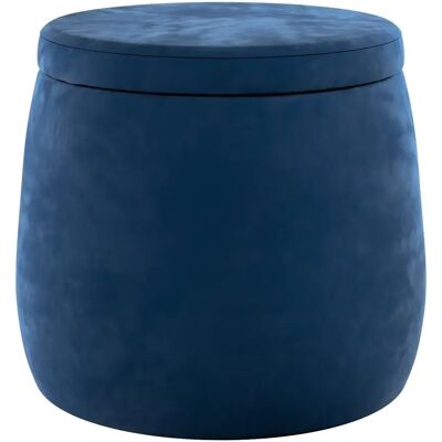 Posh Velvet - Puf Candy Jar - Bleu et Grenat - ø40 cm - Publicité Posh Velvet - Puf Candy Jar - Bleu et Grenat - ø40 cm - Publicité