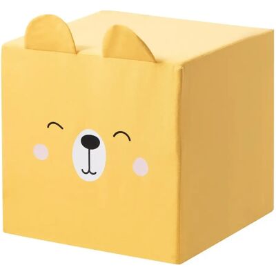 Pouf cube Yellow Tipi Rainbow Bear Jaune - Publicité Pouf cube Yellow Tipi Rainbow Bear Jaune - Publicité