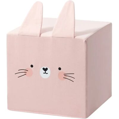 Rainbow Rabbit Cube - Rose abricot - 40x40 cm - pouf cube - Publicité Rainbow Rabbit Cube - Rose abricot - 40x40 cm - pouf cube - Publicité