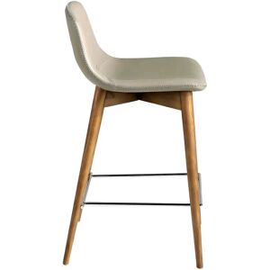 Tabouret en croûte de cuir et bois noyer Angel Cerdà Vert - Publicité Tabouret en croûte de cuir et bois noyer Angel Cerdà Vert - Publicité