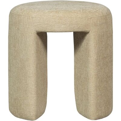Woood Charlie - Pouf rond en tissu - 45cm Beige - Mobilier de salon - Publicité Woood Charlie - Pouf rond en tissu - 45cm Beige - Mobilier de salon - Publicité