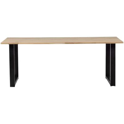 Table à manger Woood U-pied 220x90cm - Bois Naturel - Publicité Table à manger Woood U-pied 220x90cm - Bois Naturel - Publicité