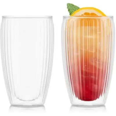 Set de 2 verres double paroi Pavina 45 cl Bodum - Publicité Set de 2 verres double paroi Pavina 45 cl Bodum - Publicité