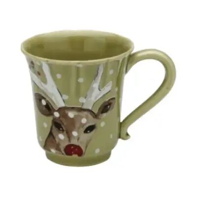 Mug Casafina Deer Friends (x4) Vert - Publicité Mug Casafina Deer Friends (x4) Vert - Publicité