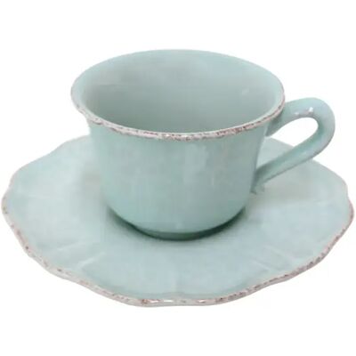 Tasse à thé et soucoupe Casafina by CN (x6) Bleu - Publicité Tasse à thé et soucoupe Casafina by CN (x6) Bleu - Publicité