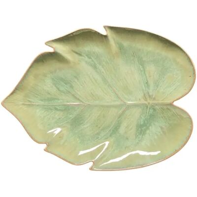 Assiette feuille de monstera Costa Nova Marrakesh (x2) Vert - Publicité Assiette feuille de monstera Costa Nova Marrakesh (x2) Vert - Publicité