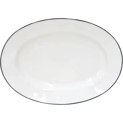 Assiette ovale Costa Nova Blanc - Publicité Assiette ovale Costa Nova Blanc - Publicité