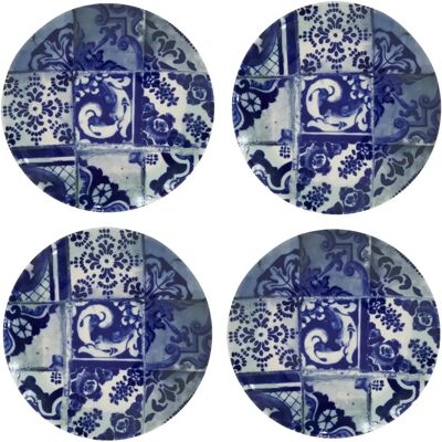 Assiette à dessert Costa Nova (x4) Bleu - Publicité Assiette à dessert Costa Nova (x4) Bleu - Publicité