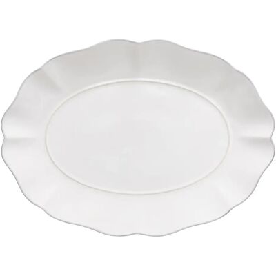 Assiette ovale Costa Nova Rosa Blanc - Publicité Assiette ovale Costa Nova Rosa Blanc - Publicité