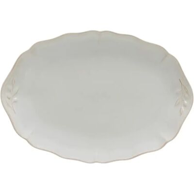 Assiette ovale Costa Nova Alentejo Blanc - Publicité Assiette ovale Costa Nova Alentejo Blanc - Publicité