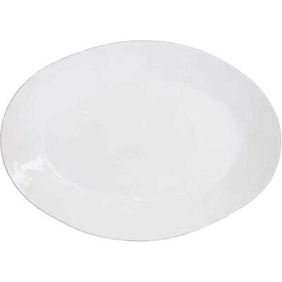 Assiette grande ovale Costa Nova Blanc - Publicité Assiette grande ovale Costa Nova Blanc - Publicité