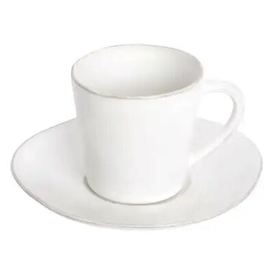 Tasse à café avec soucoupe Costa Nova Lisa (x6) Blanc - Publicité Tasse à café avec soucoupe Costa Nova Lisa (x6) Blanc - Publicité