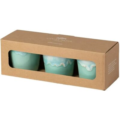 Costa Nova Grespresso Lot de 3 Mugs en Céramique Bleus - Set de Café - Publicité Costa Nova Grespresso Lot de 3 Mugs en Céramique Bleus - Set de Café - Publicité