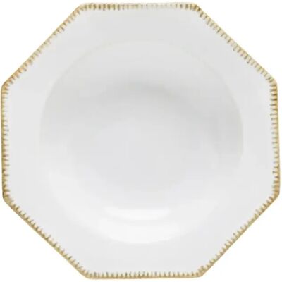 Assiette creuse à pâtes octogonal Costa Nova Luzia Blanc - Publicité Assiette creuse à pâtes octogonal Costa Nova Luzia Blanc - Publicité