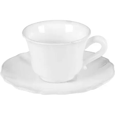Tasse à thé et soucoupe Costa Nova Alentejo (x6) Blanc - Publicité Tasse à thé et soucoupe Costa Nova Alentejo (x6) Blanc - Publicité