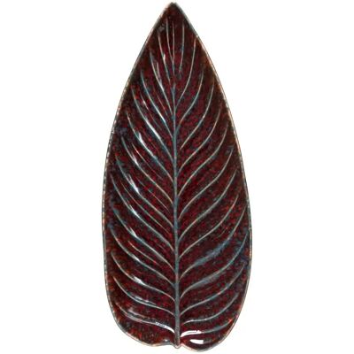 Assiette à feuille strelitzia Costa Nova Riviera (x2) Rouge - Publicité Assiette à feuille strelitzia Costa Nova Riviera (x2) Rouge - Publicité
