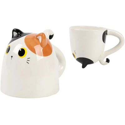 Mug Chat Orange Up & Down iTotal - 300ml - Publicité Mug Chat Orange Up & Down iTotal - 300ml - Publicité