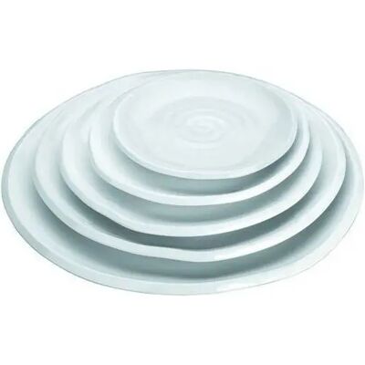 Assiette rond ondulé en mélamine Lacor Blanc - Publicité Assiette rond ondulé en mélamine Lacor Blanc - Publicité