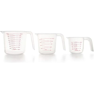 Verre mesureur Lacor (x3) Blanc - Publicité Verre mesureur Lacor (x3) Blanc - Publicité