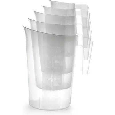 Jeu de 5 pot mesureur pro Lacor Blanc - Publicité Jeu de 5 pot mesureur pro Lacor Blanc - Publicité